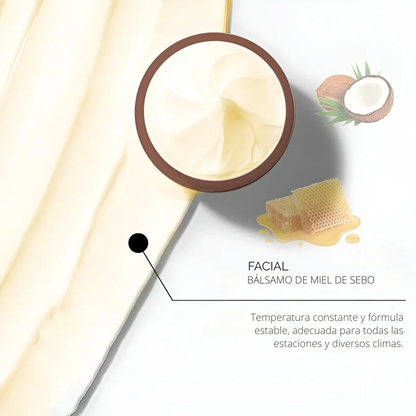 Hidratante Natural con Sebo Batido y Miel de Manuka